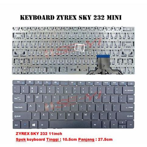 KEYBOARD ZYREX SKY 232 MINI 11 INCH TAHUN 2021