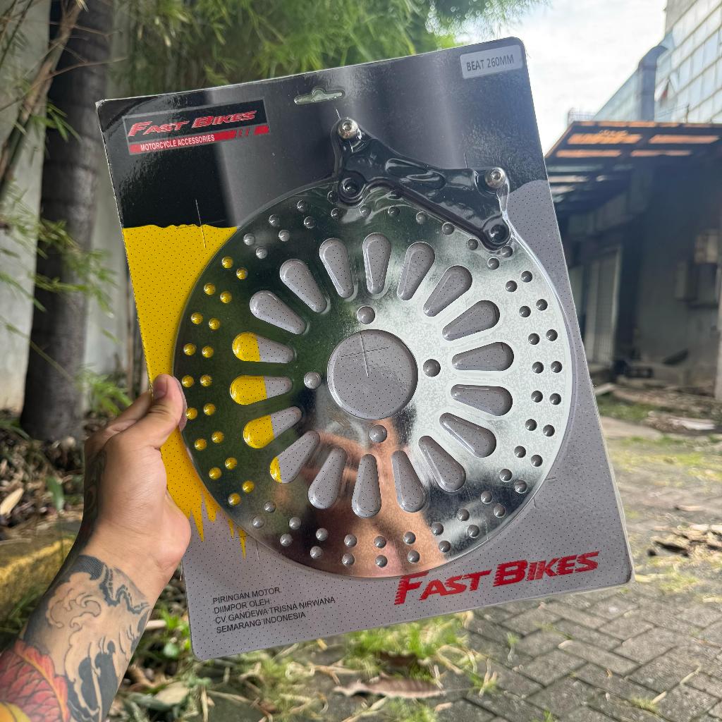 Piringan Disc Cakram Depan Fast Bikes Ultima Chrome Uk 260mm Beat Vario Scoopy