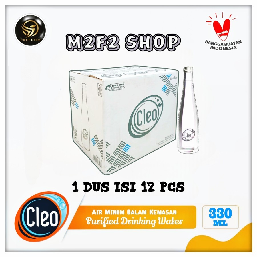 

Cleo Glass Demineral Water | Air Mineral Botol Kaca - 330 ml (Kemasan Karton)