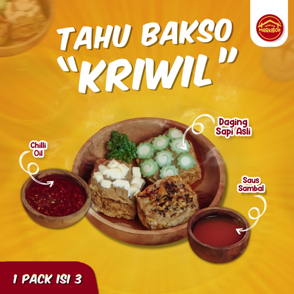 

TAHU BAKSO KRIWIL MARKIBOK | CHILI OIL & SAUS SAMBAL