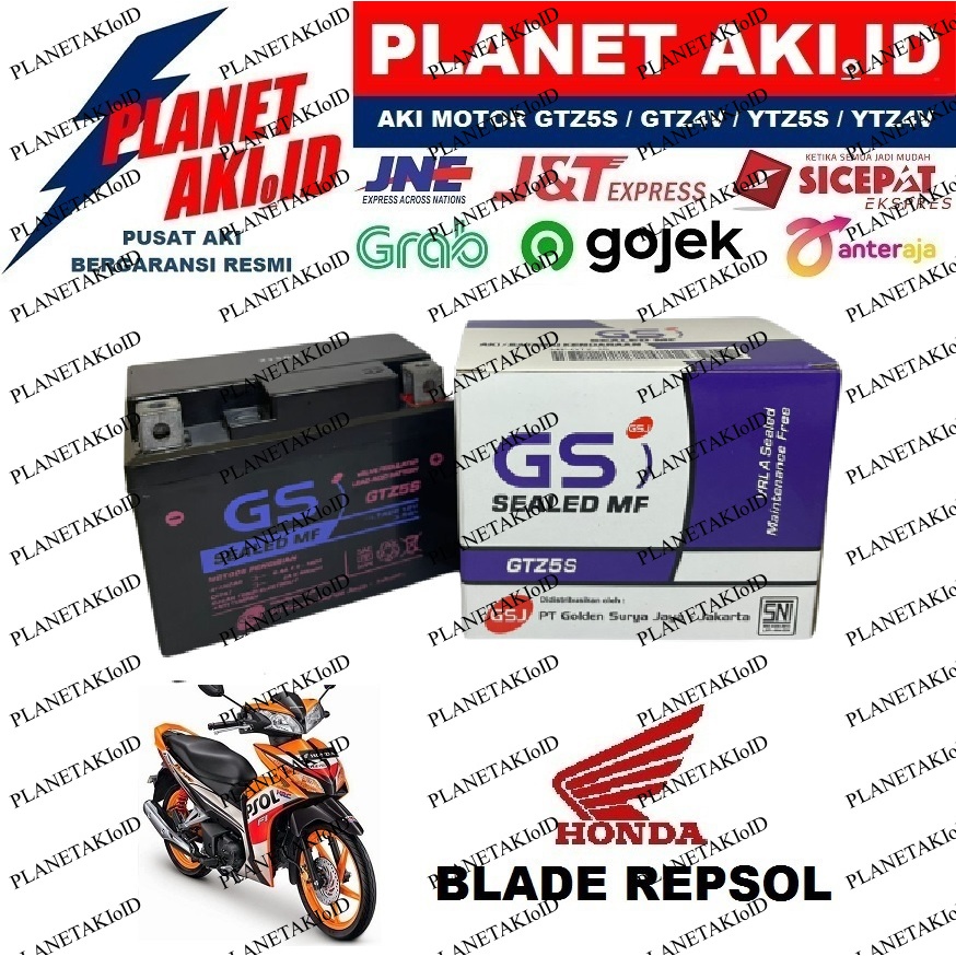 Aki Motor Honda Blade Repsol Aki Kering Accu Kering MF GTZ5S