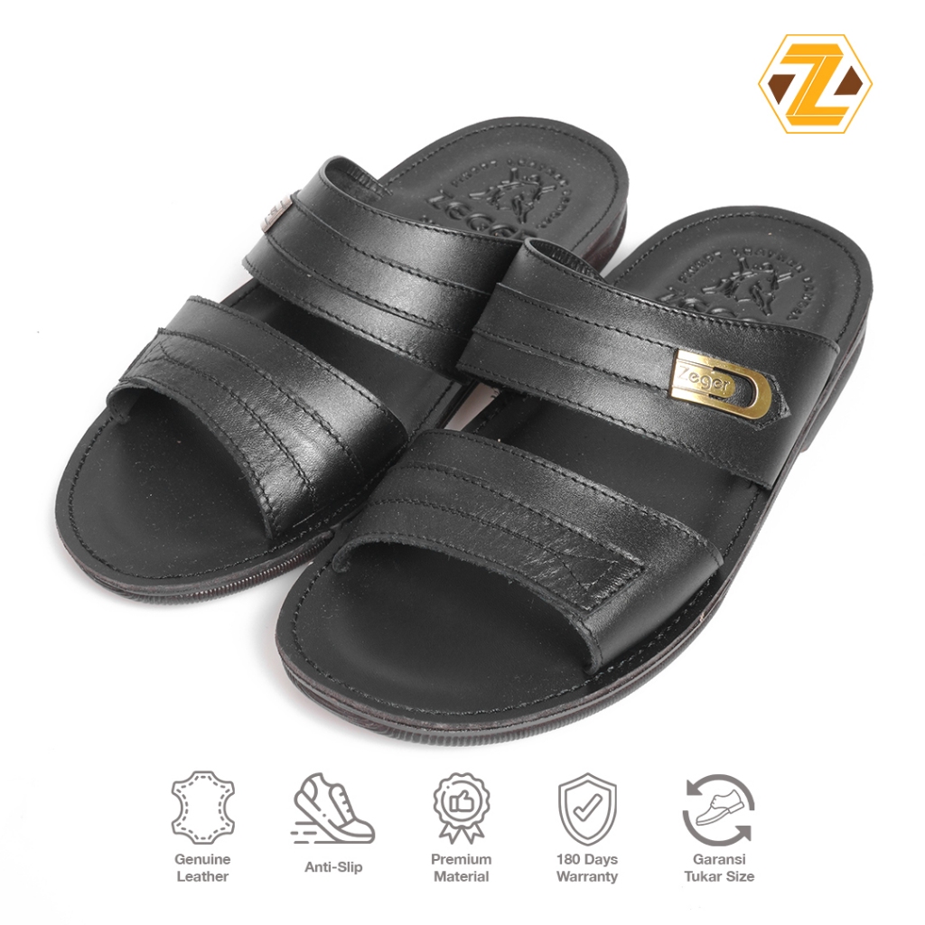Zeger Sandal Kulit Pria - P 304