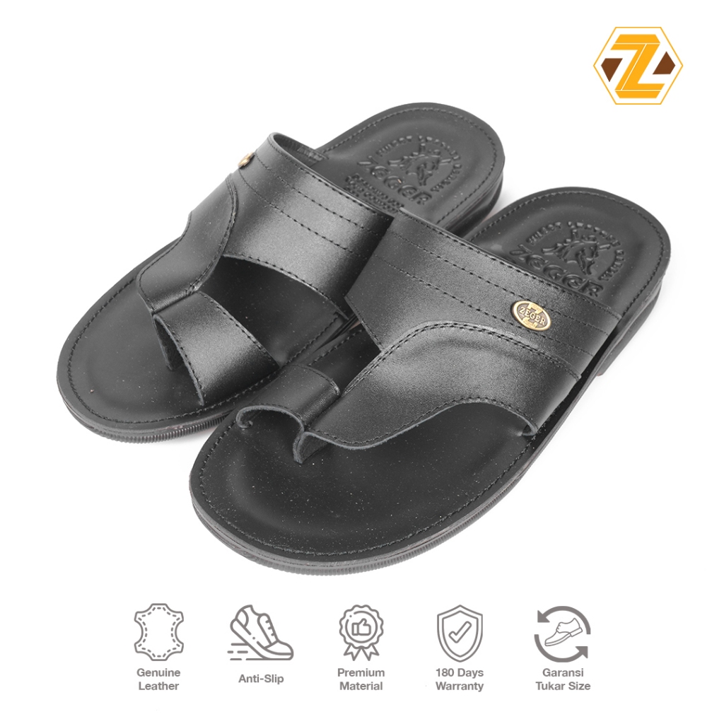 Zeger Sandal Kulit Pria - P 703