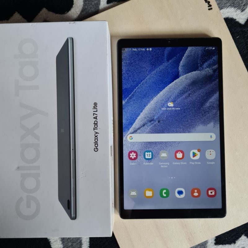 Samsung Tab A7 lite Ram 3/32 second mulus lengkap siap pakai
