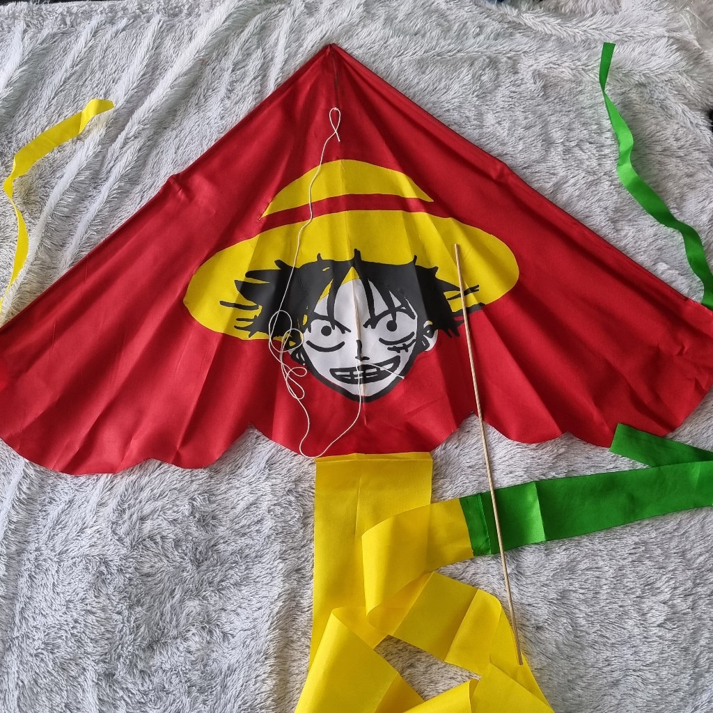 Layangan Kain Motif Kartun Anak Hobi Koleksi Layang Layang Pantai Mainan Terbang Bongkar Pasang