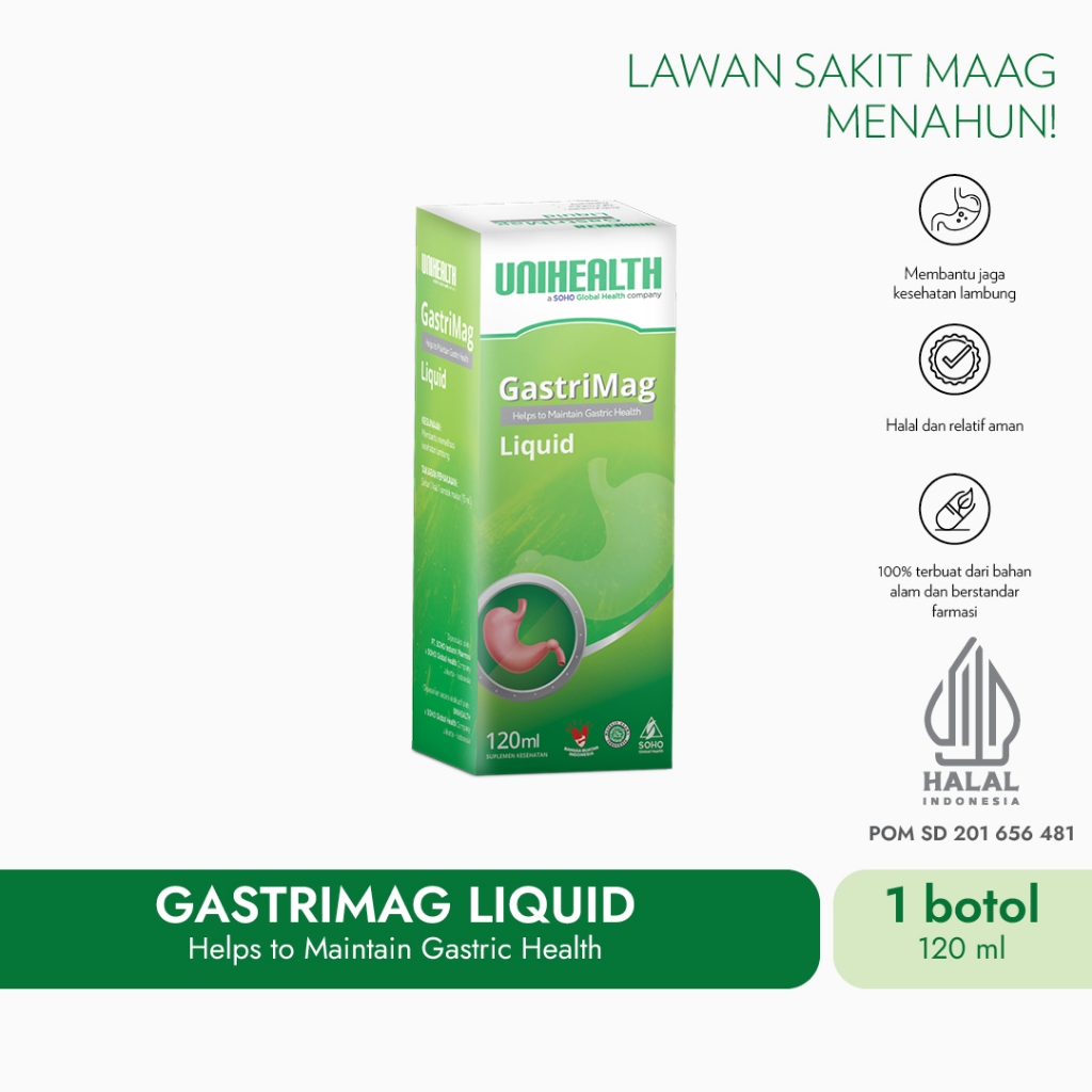 UNIHEALTH Vitamin Obat Sirup Maag Gastrimag 120 ml Menjaga Kesehatan Lambung
