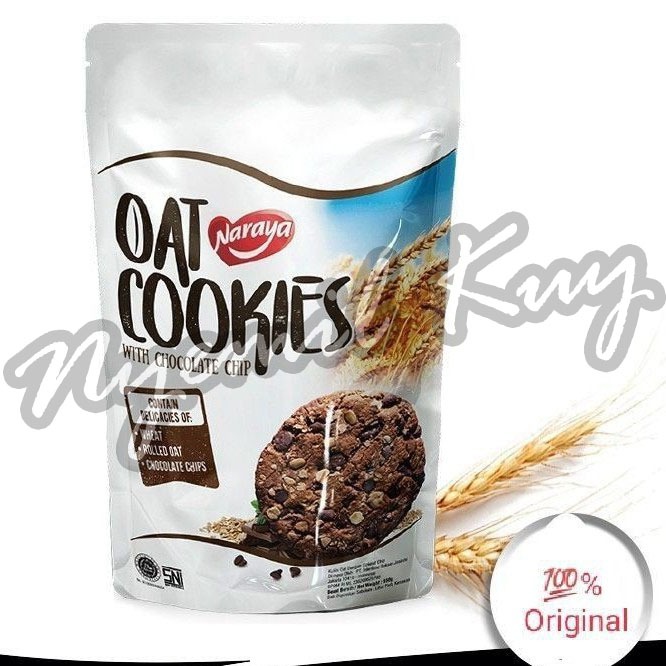 

Naraya Oat Cookies With Chocolate Chip - Biskuit Oat Coklat Chip Cookies - Kukis Oat Dengan Cokelat Chip 150g