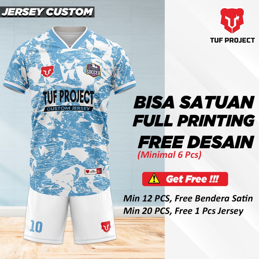 Jersey Printing Custom Sepak Bola Futsal Voli Volley Volly Badminton Bulu Tangkis Basket Olahraga Ru