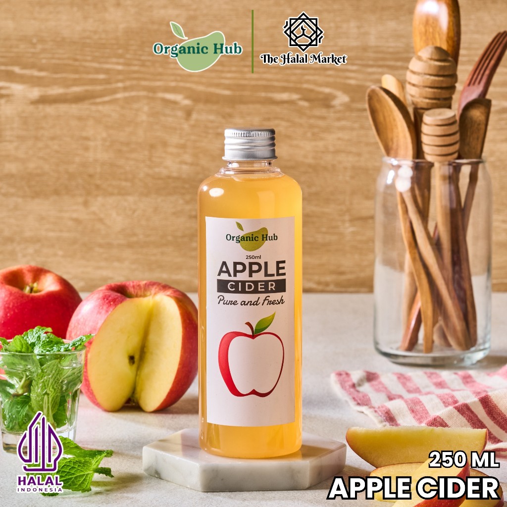 

Organic Hub Cuka Apel Original Organik Apple Cider Vinegar Cuka Sari Apel 250 ml