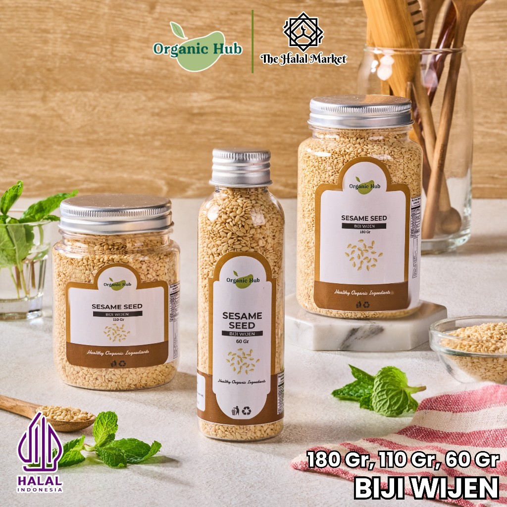 

Organic Hub Biji Wijen Sangrai Roasted Sesame seed Biji Wijen Putih Bumbu Masak Hiasan Makanan