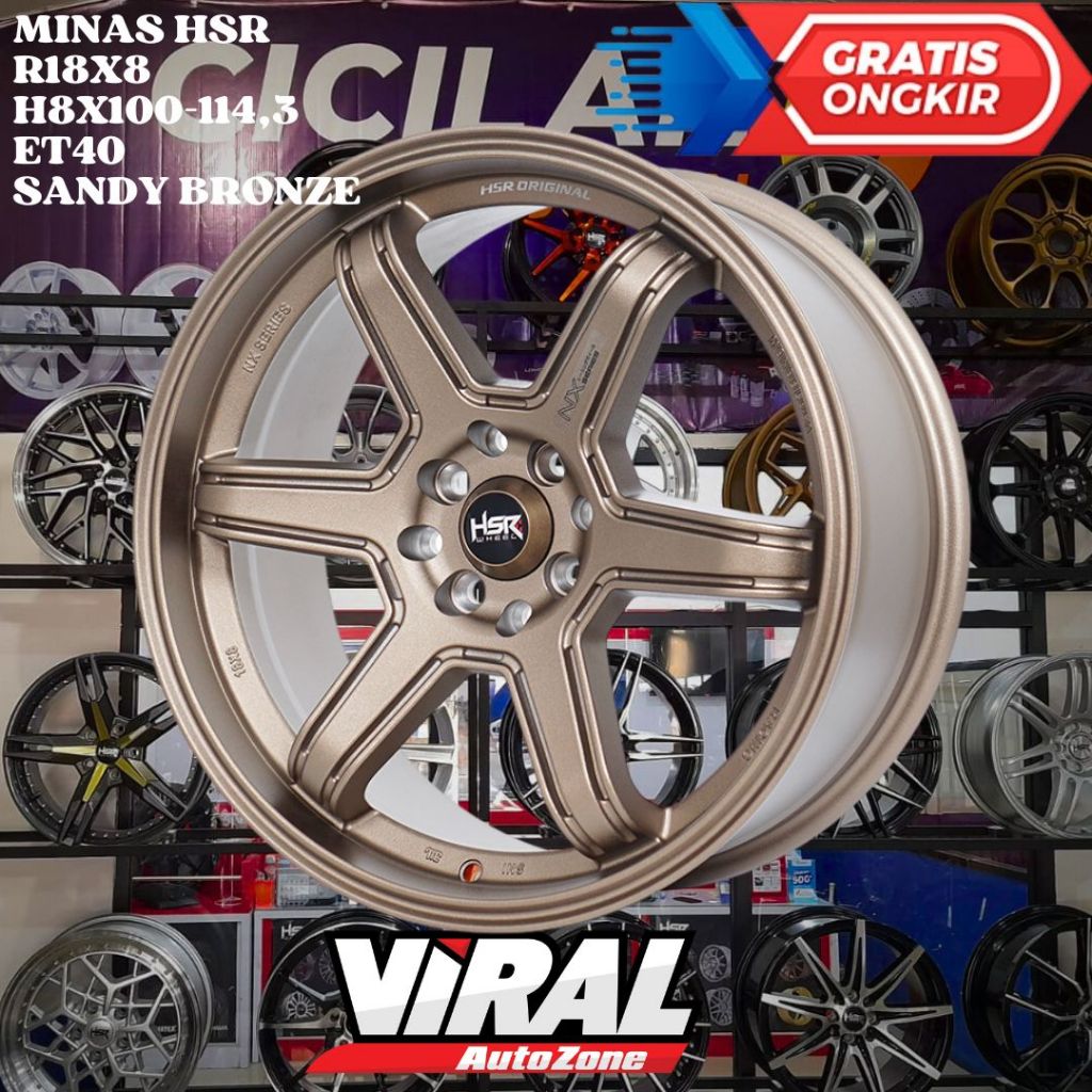 Velg Mobil Ring 18 HSR MINAS R18 UNTUK ALVEZ , RAIZE , ROCKY , GALANT