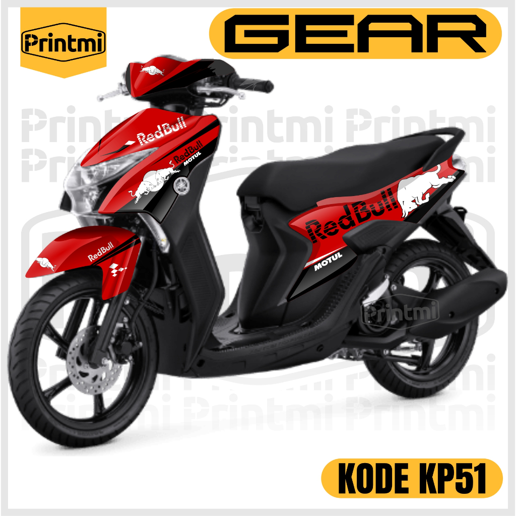 Stiker Decal Yamaha Mio Gear 125 Full Body 2021-2025 Sticker Motor Variasi Modif Racing Skotlet KP51