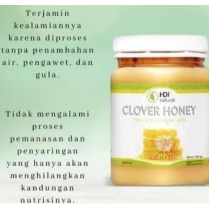 

madu clover honey 500gr ori exp 2026 free sendok kayu
