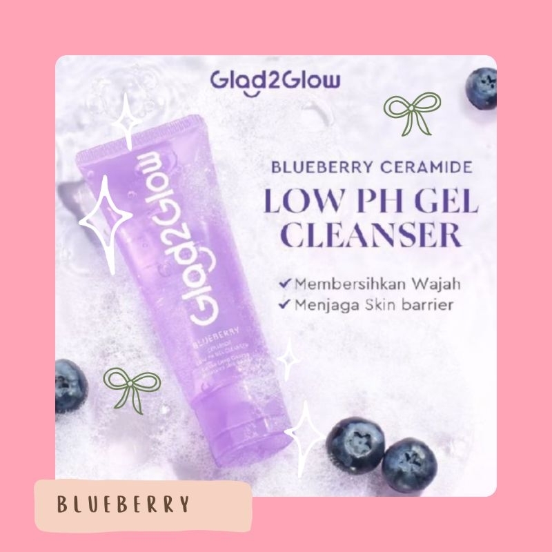 GLAD2GLOW FACIAL WASH BLUEBERRY CERAMIDE LOW PH | G2G FACE WASH 70ML
