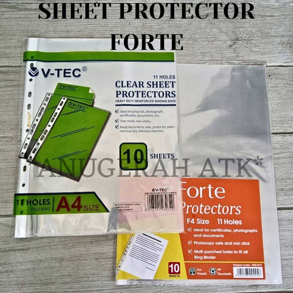 

(1 Pack = 10lbr) Plastik Pocket PP Sheet Protector F4 & A4 clear
