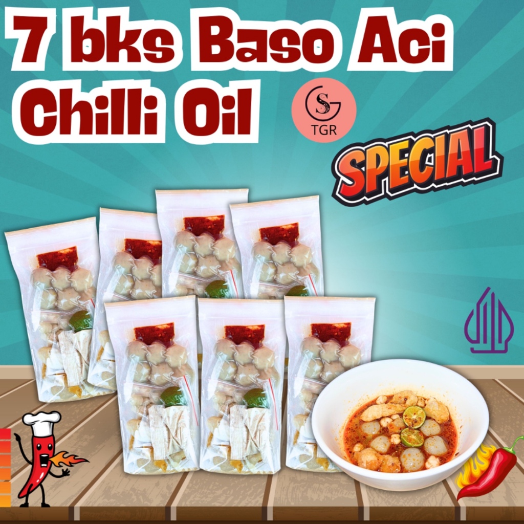 

[BOCI CHILLI OIL] PAKET MURAH 7 BKS BASO ACI ORI EXTRA CHILLI OIL PEDAS