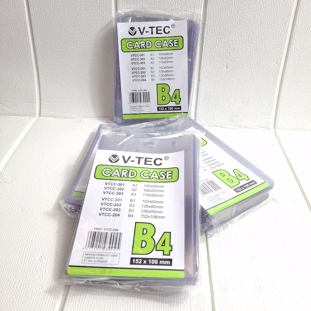 

(20 Pcs) Plastik Tempat ID Card mika Merk OCI/BIG Uk B4 Tempat Kartu Nama (mika Tebal)