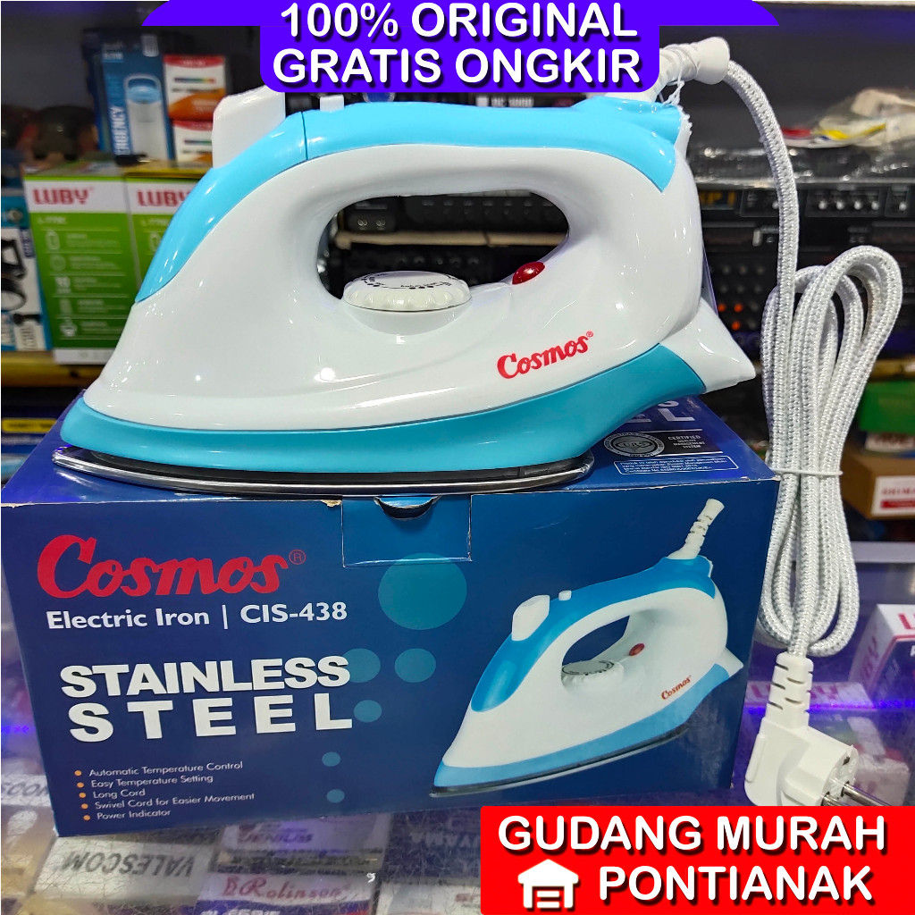 Setrika Cosmos CIS 438 Semprotan Pelembut Alas Stainles steel stenlis Anti karat