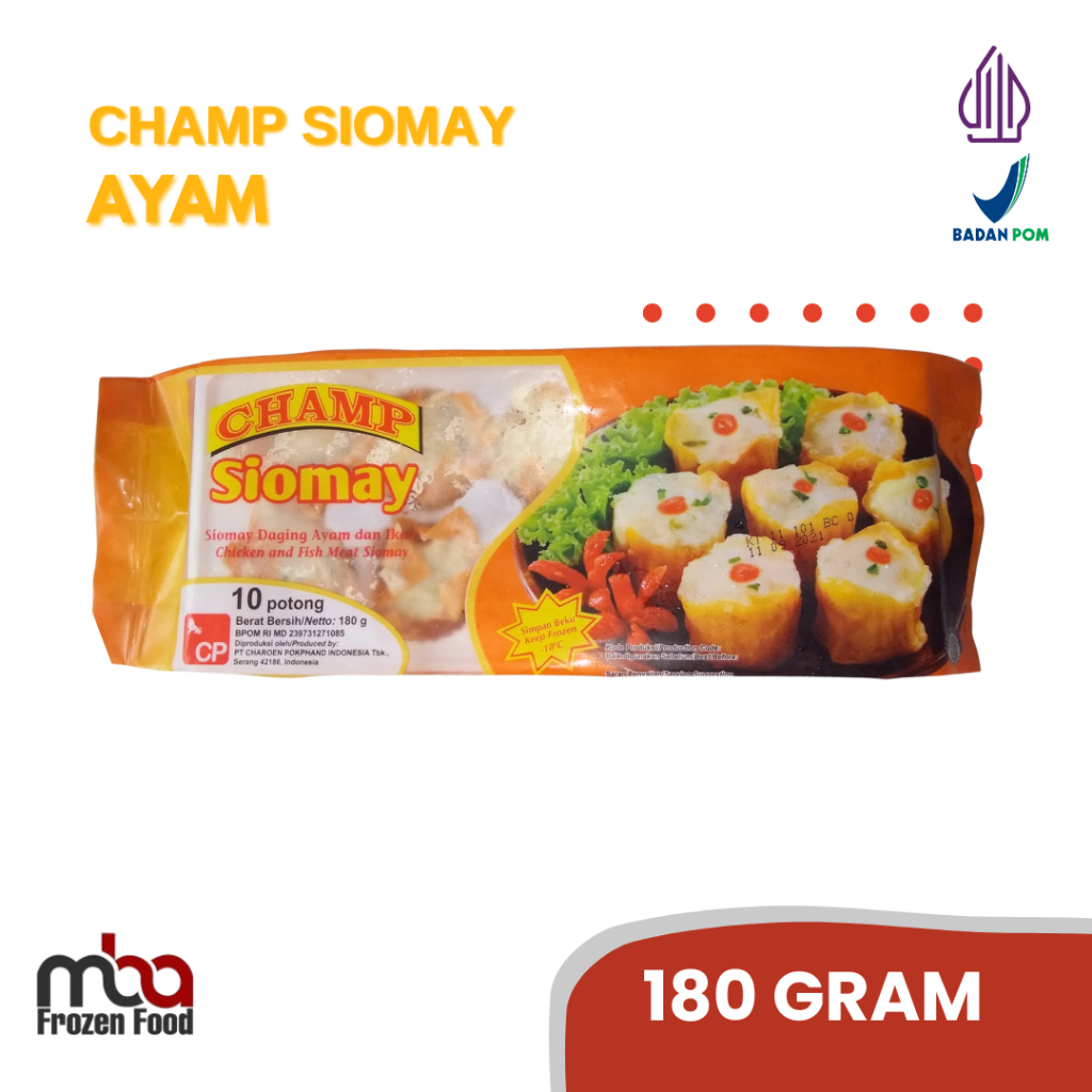 

Champ Siomay Ayam dan Ikan 10 pcs 180 gr /Siomay /Ikan /Nugget /Dimsum /Frozenfood /Makananringan /Camilan /OlahanIkan /Oleholeh /Steamboat /Grill /Gorengan