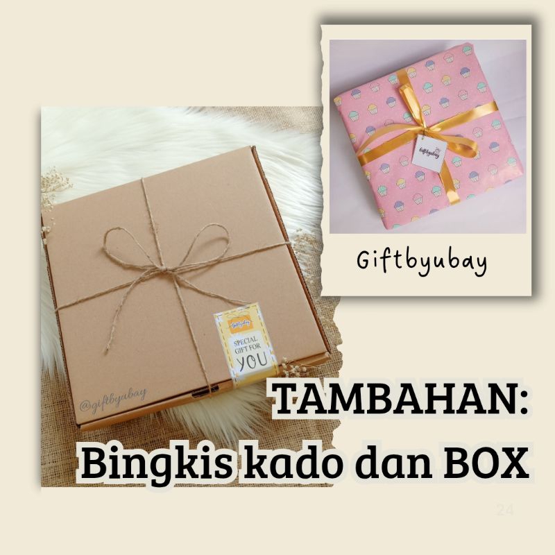 

bingkis kado dan BOX tambahan untuk kado figura