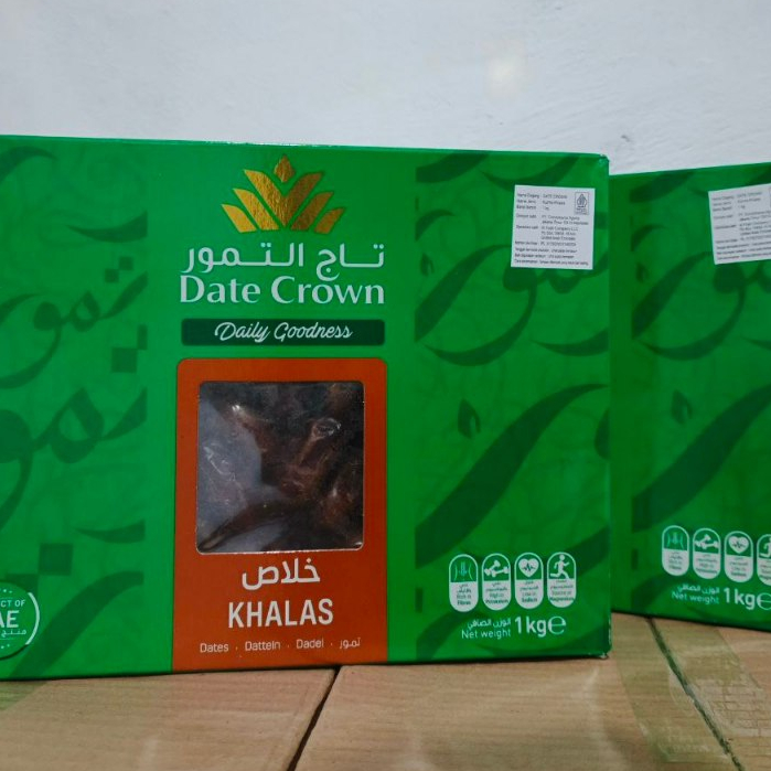 

Kurma Khalas Date Crown 1kg Kurma Premium Import UAE Asli Alami Murah