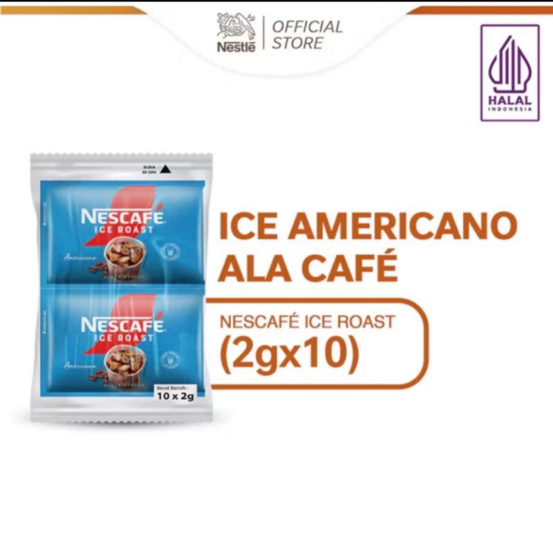 

Nestle Nescafe Ice Roast Americano Kopi Hitam Instan (10x2g)