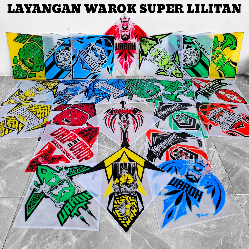100Pcs Layangan Sukhoi Super Lilitan Warok 2Warna (Daily Use Only)