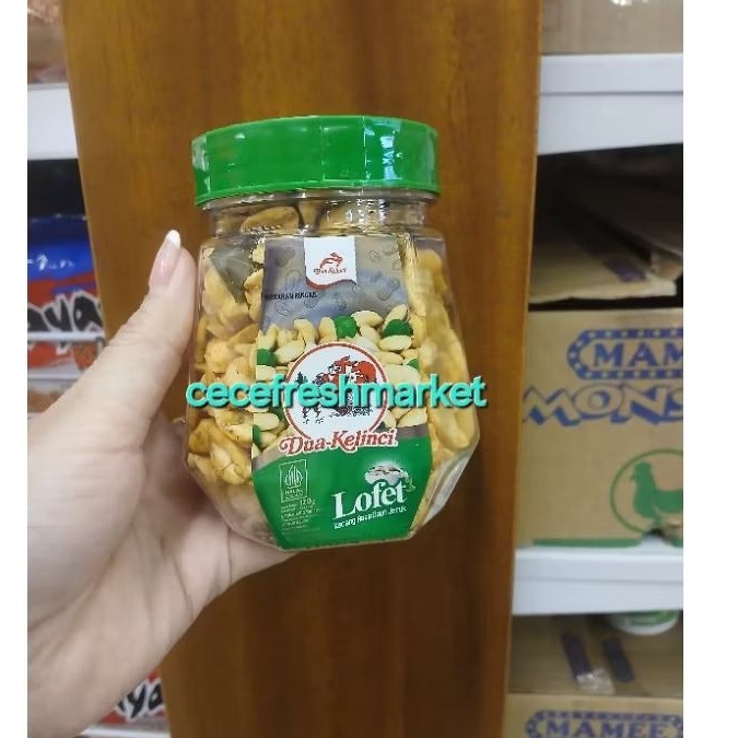 

Jual kacang dua kelinci pack toples kacang campur dan kacang dengan daun jeruk