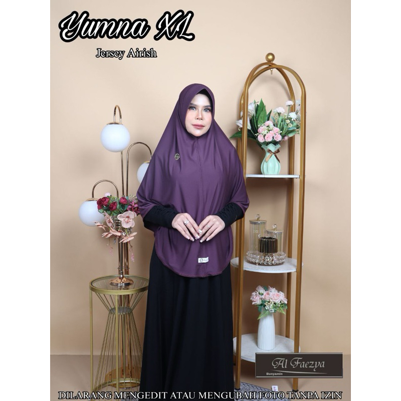 583 YUMNA XL JILBAB AL FAEZYA JUMBO SIZE XL JERSEY AIRIS/HIJAB ALFAEZYA AF JERSEY AIRIS BY BUNYAMIN 