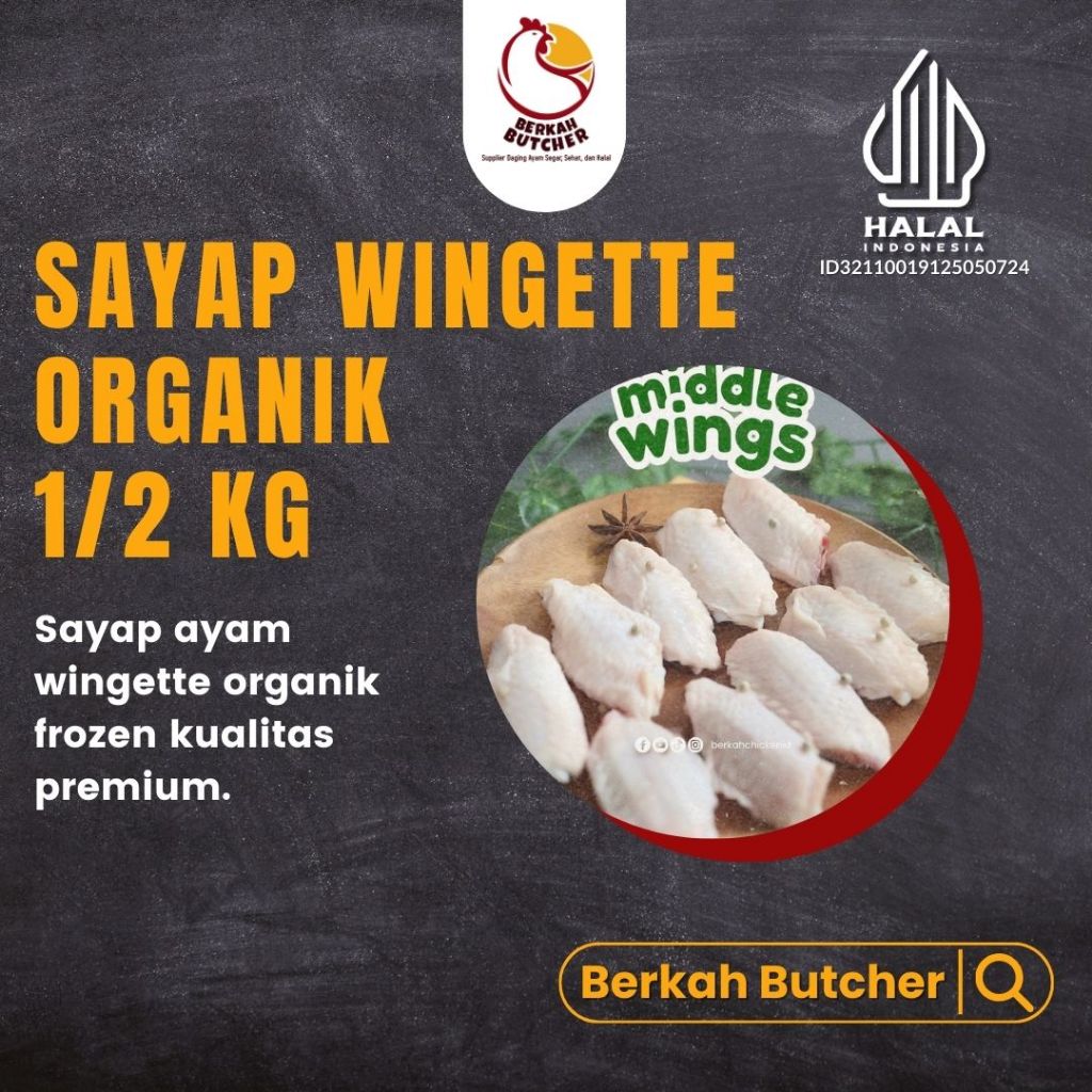 

Sayap Potong wingette Organik - Berkah Butcher