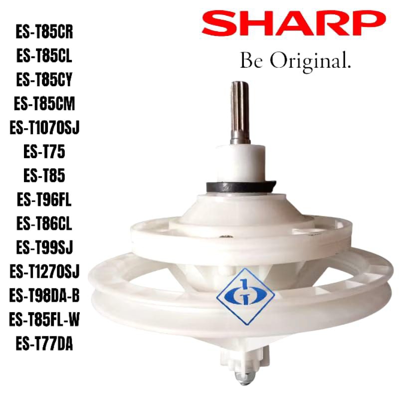 Judul1 SET ES-T99SJ set gerbok Gearbox+Vanbelt Mesin Cuci SHARP ES-T99SJ 2 tabung