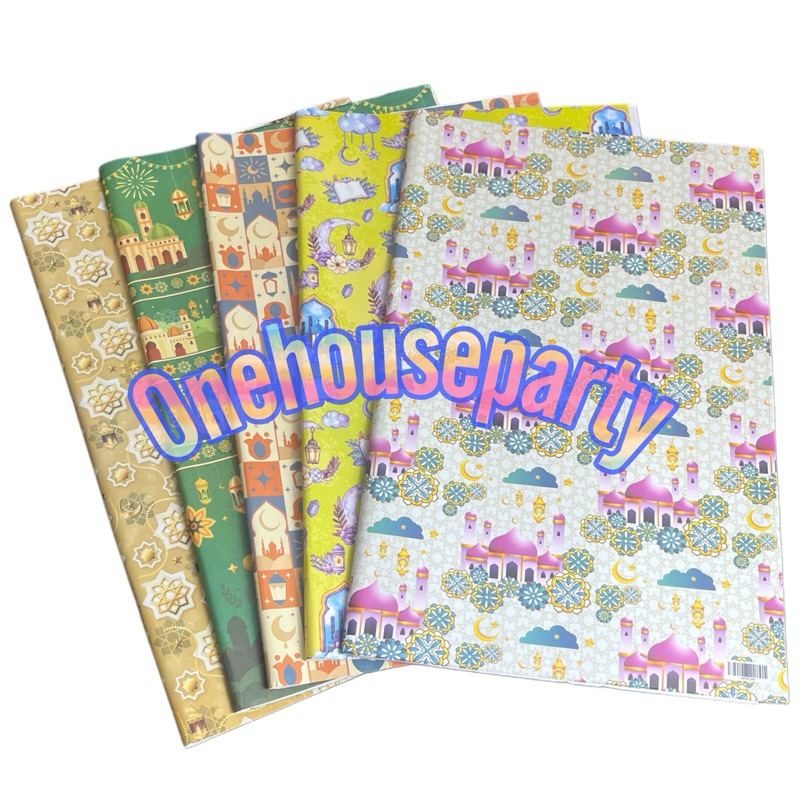 

Kertas Kado Motif Idul Fitri Kertas Kado Motif Islam Satuan lebaran 2025 one house party