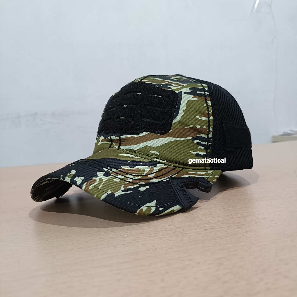 Topi Tactical Laser / Topi Coak / Topi WR Loreng Tiger / Topi Pria Distro Baseball Tactical Pria Wan