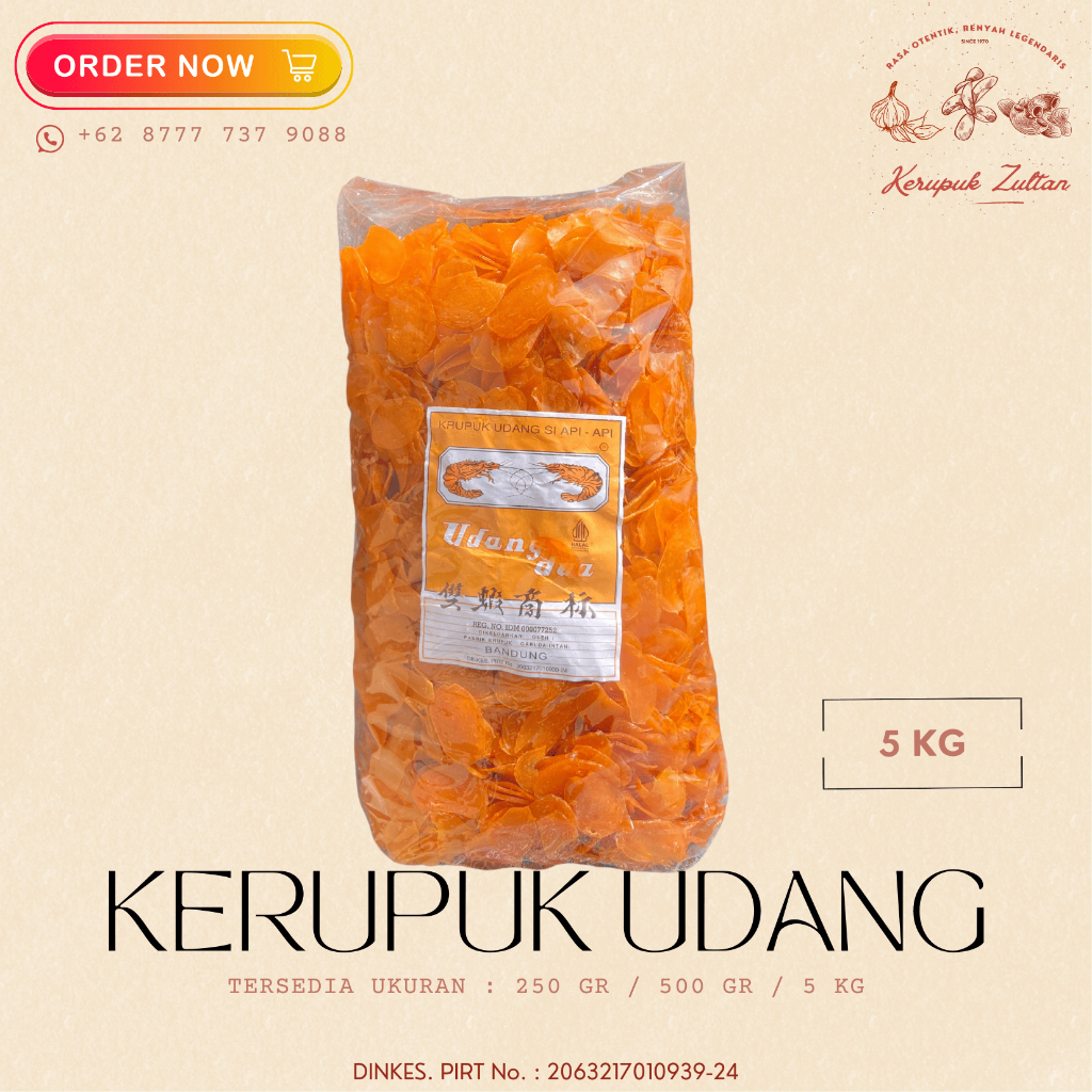 Kerupuk Udang Mentah 5kg (GROSIR) - Kerupuk Zultan
