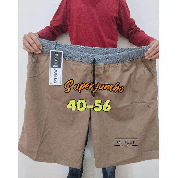 Banyak Dipakai CELANA PENDEK PRIA JUMBO PINGGANG KARET CELANA JUMBO PRIA BIG SIZE CELANA PENDEK PRIA