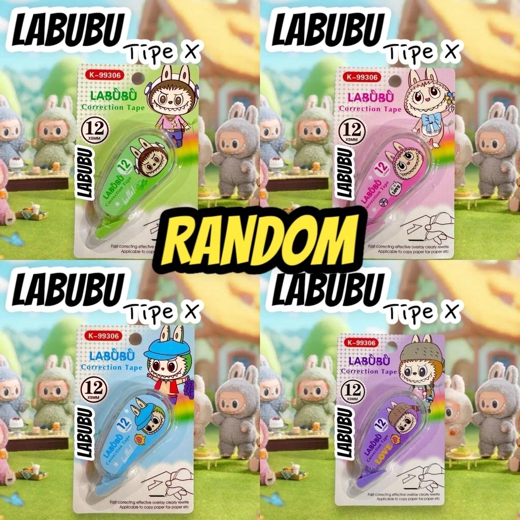 

SM25| Karakter Lucu 8M Correction Tape Students Tipe-X Kertas Mini Karakter TIPEX Roll 8M school stationary