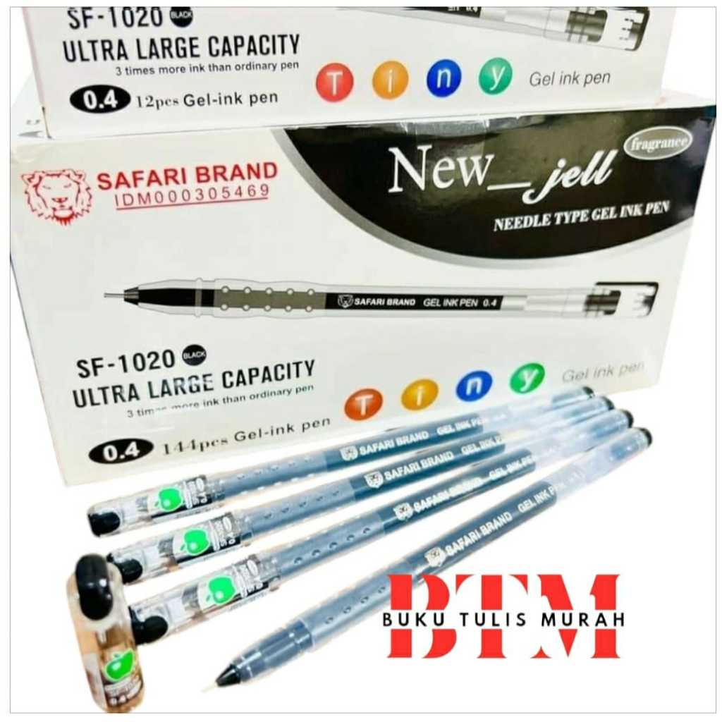

BTM | [1 Pack] Pulpen Gel Safari Zuixua New Jell isi 12pcs | Pulpen New Jell Van Art PULPEN GEL NEW JELL 0.4mm