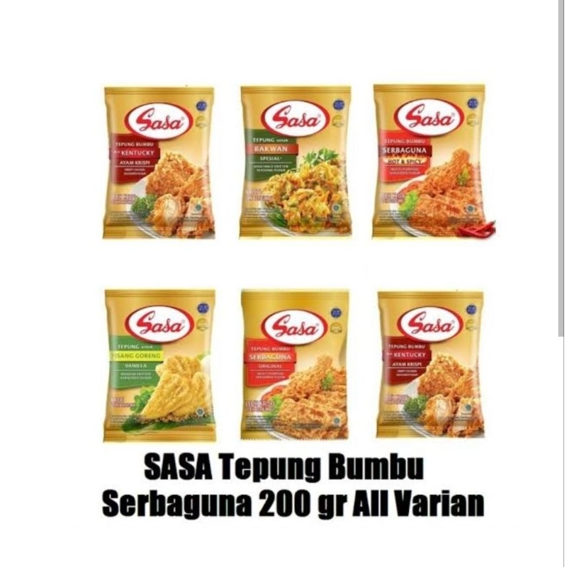 

Sasa Tepung Bumbu 210 gram / Sasa Serbaguna Pisang Goreng Ayam Krispi Kentucky