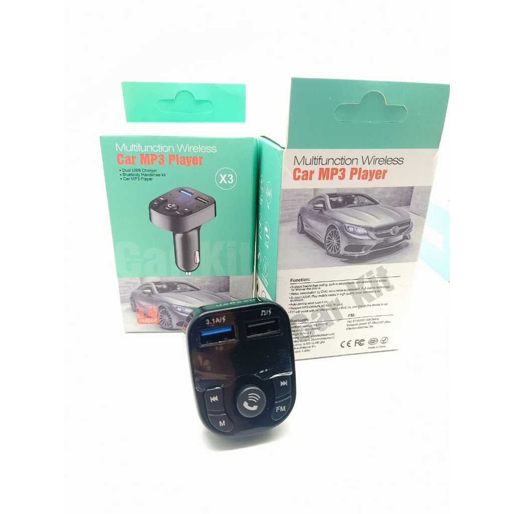 FM Transmitter Bluetooth Modulator Mobil Car Charger + Mp3 Player + Aux + Saver + Tf Slot/ Fm Modula