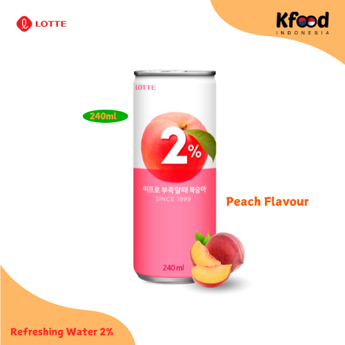 

Kfoodind - Lotte Refreshing water 2% peach flavour 240ml