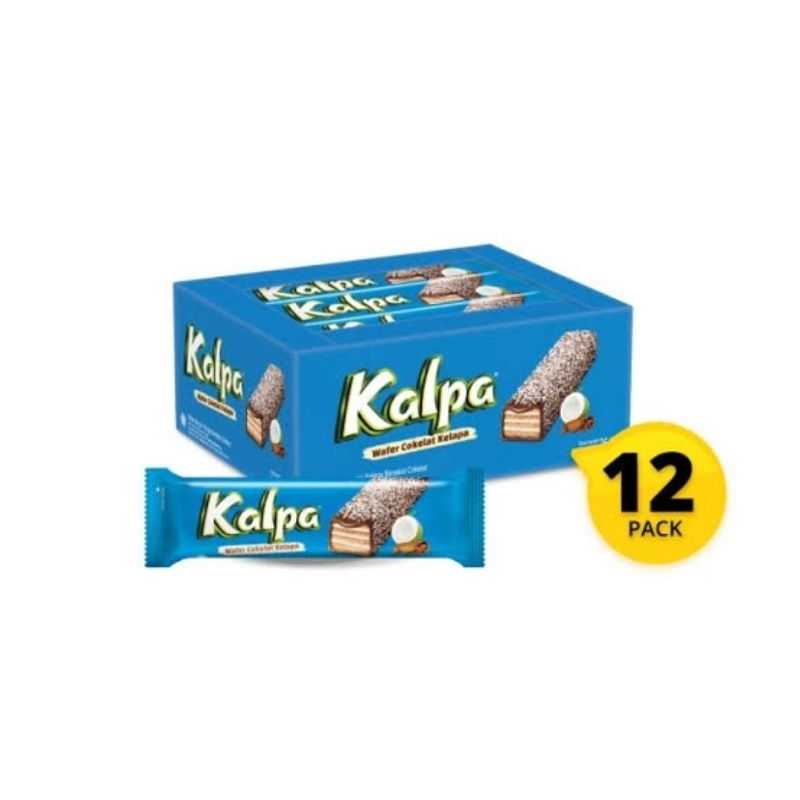 

Roma Kalpa Box Wafer Cokelat Tabur Kelapa Isi 12pcs - Snack Makanan - Food, Chocolate Biskuit Coklat Susu Manis