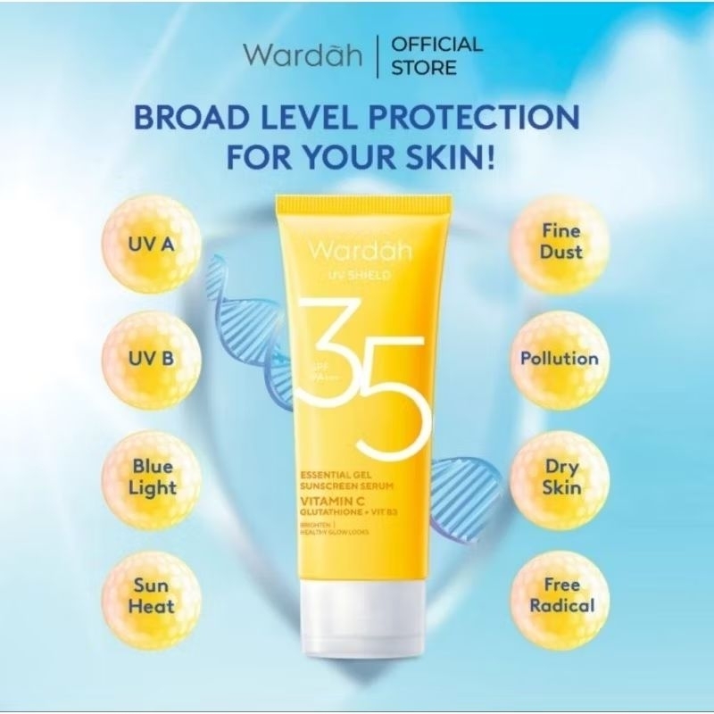 WARDAH UV SHIELD ESSENTIAL SUNSCREEN GEL SPF35 PA++ 40ml B2087