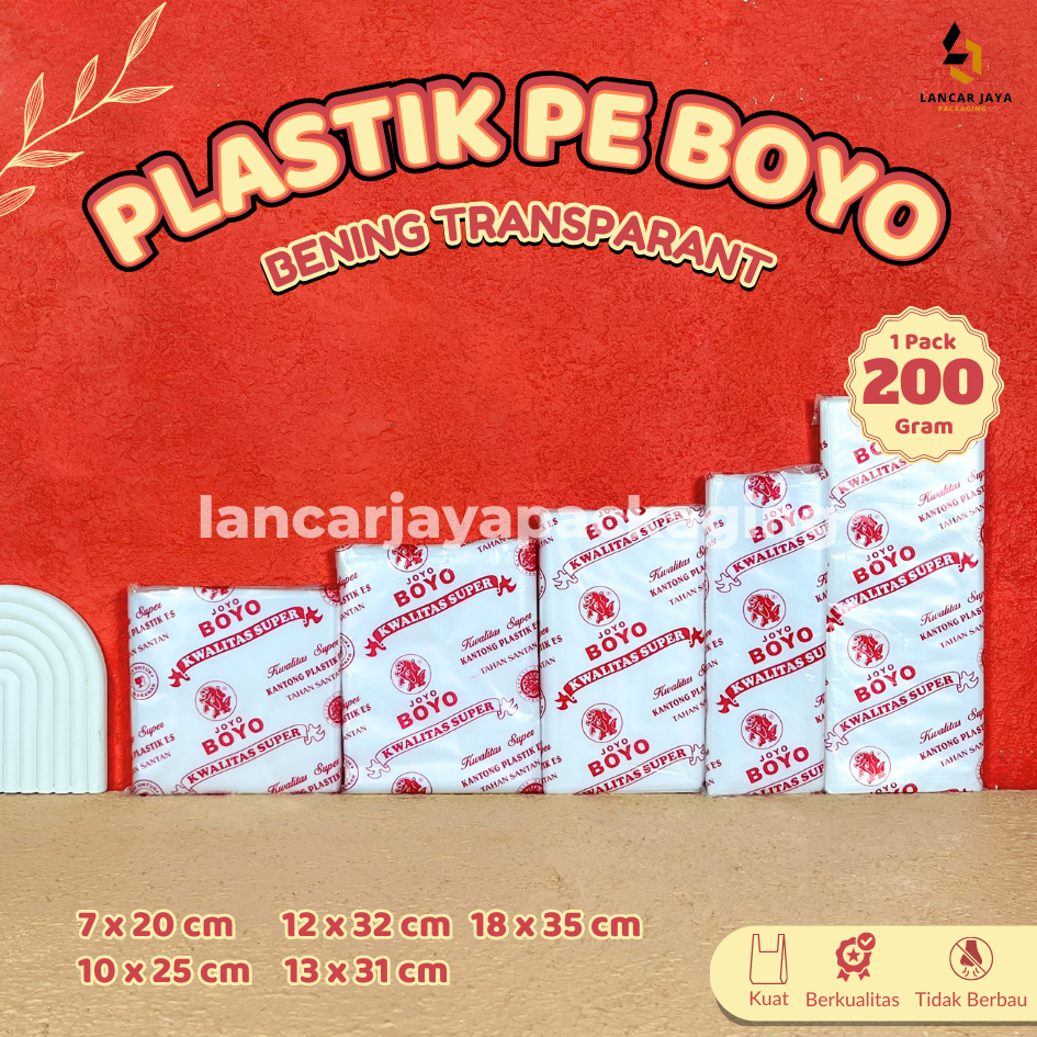 Kantong Plastik Es Batu Minuman Teh Gula Minyak Santan Sayur Kuah PE Joyoboyo Elastis Kuat