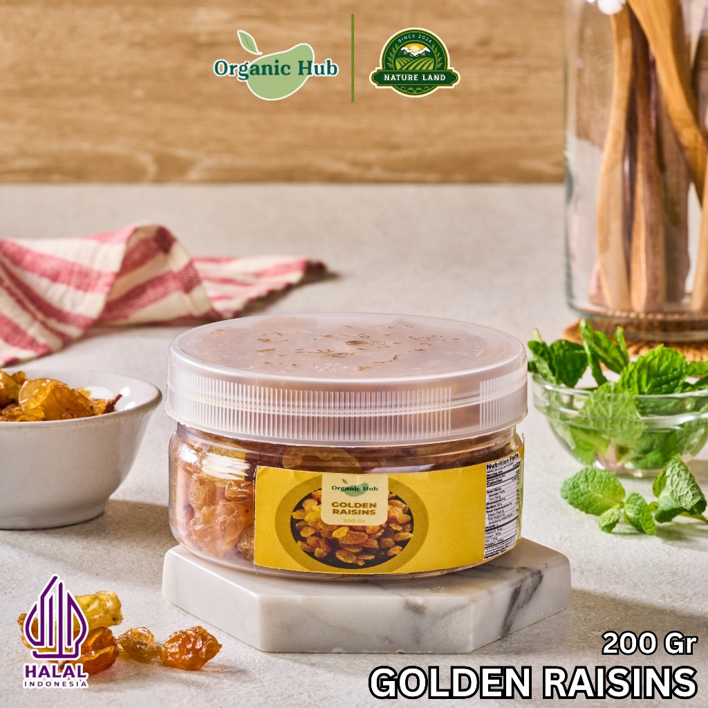 

Organic Hub Kismis Emas 100% Organik Pure Raisin Star Premium Original Asam Manis 200 gr