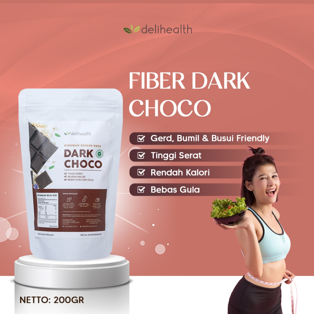 

Delihealth Fiber Dark Choco 200gr