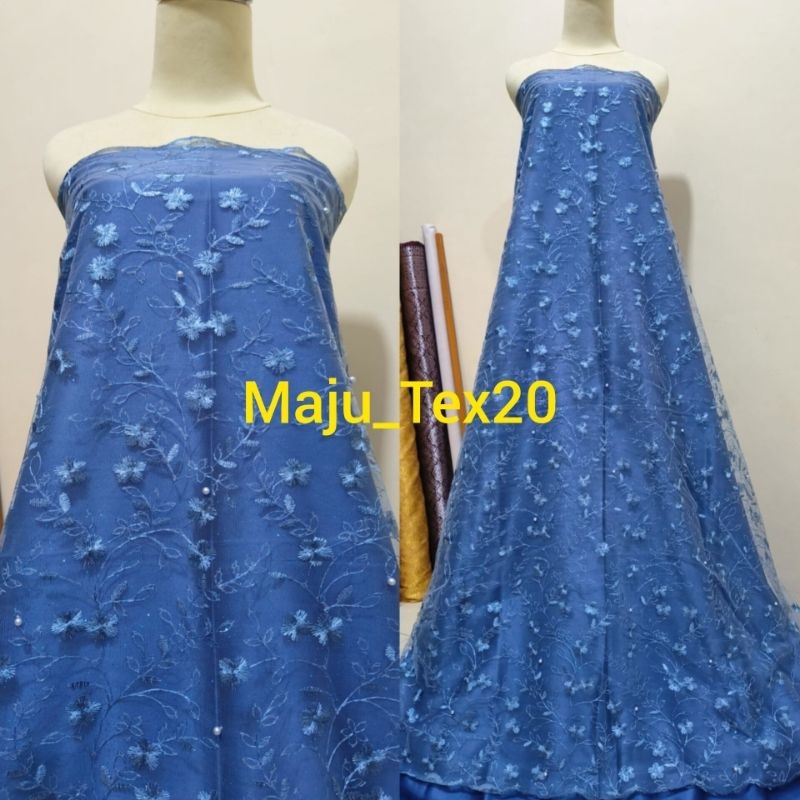 Tile Akar Mutiara/Tule Mutiara/Tile Akar/Cocok Buat Gamis.Tunik.Kebaya. Dll