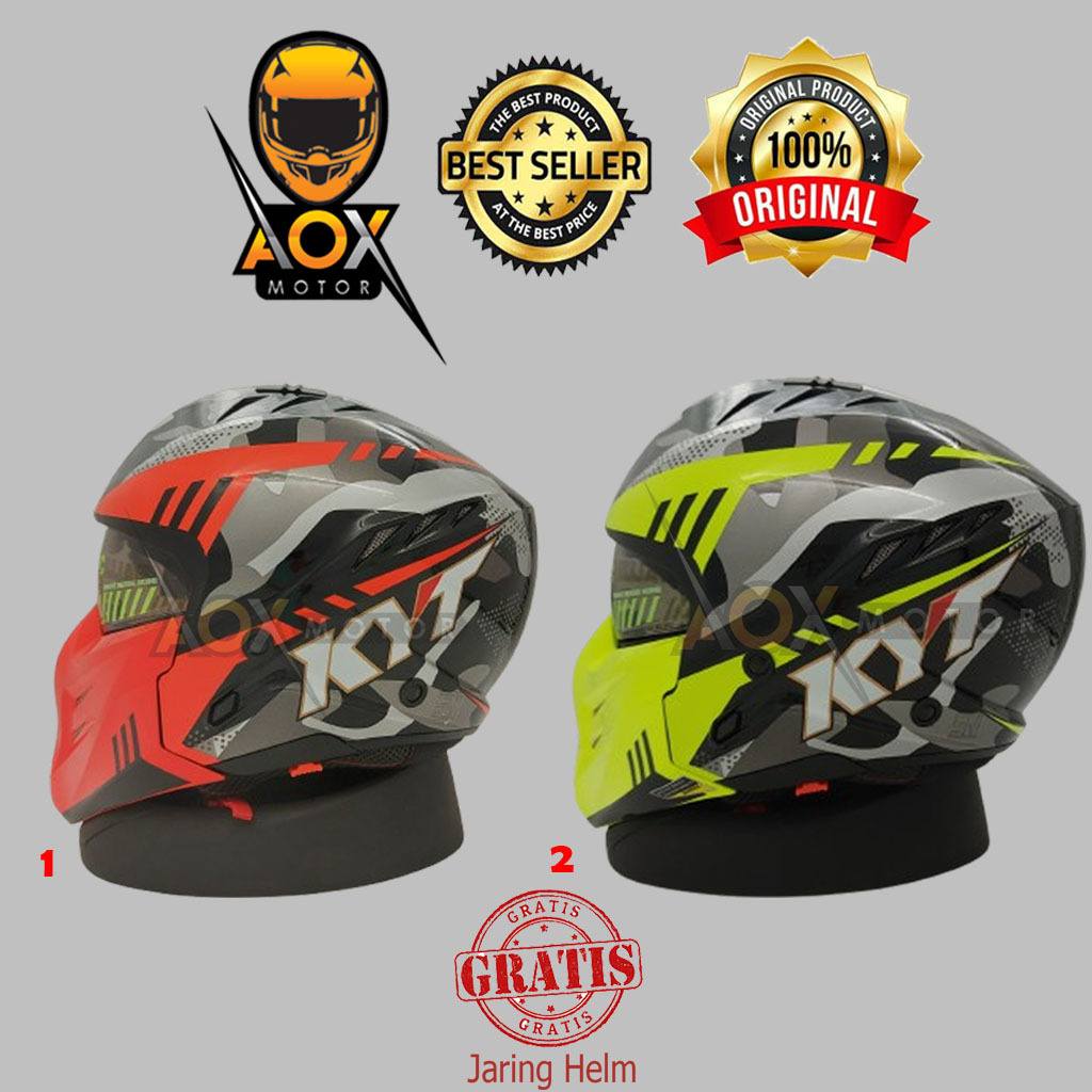Helm KYT BALLISTIC Motif Camouflage Modular Fullface Halfface