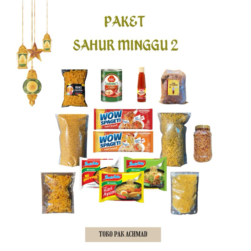 

PAKET LAUK SAHUR minggu ke 2