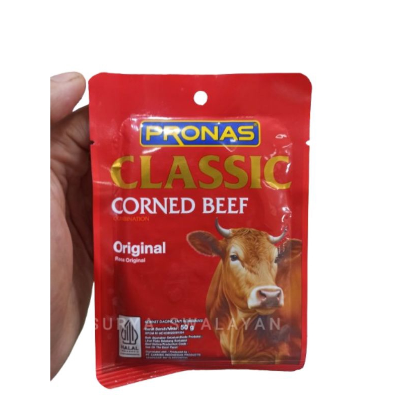 

Pronas Classic Corned Beef Original 50 gr - Kornet Sapi Original 50 gr