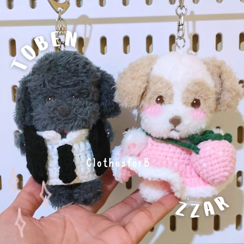 [BACA DESKRIPSI] Custom Zzar & Toben Clothes | Crochet Kpop doll 10cm | Chanyeol EXO